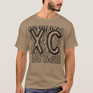 Cross Country Typography Funny XC Cross Country Ru T Shirt