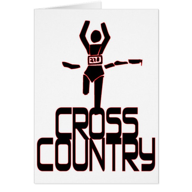 CROSS COUNTRY VINNARE - MÅLLINJE HÄLSNINGSKORT (Framsidan)