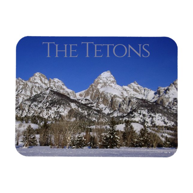 Cross country vinter i Grand Teton nationalpark Magnet (Horisontell)