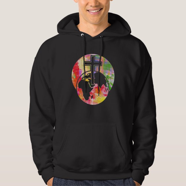 CROSS EASTER RESURRECTION OF JESUS CHRIST HOODIE (Framsida)