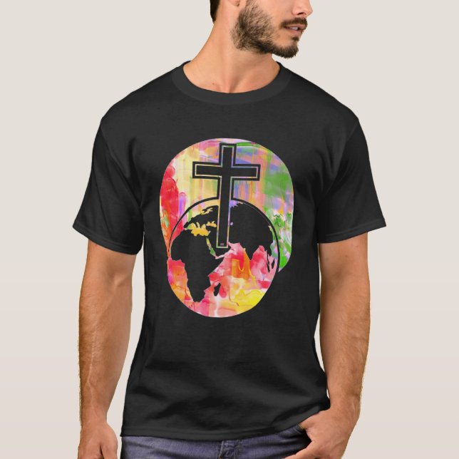 CROSS EASTER RESURRECTION OF JESUS CHRIST T SHIRT (Framsida)