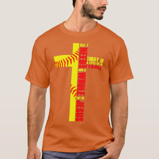 Cross Jesus Softball Baseball Believer T Shirt
