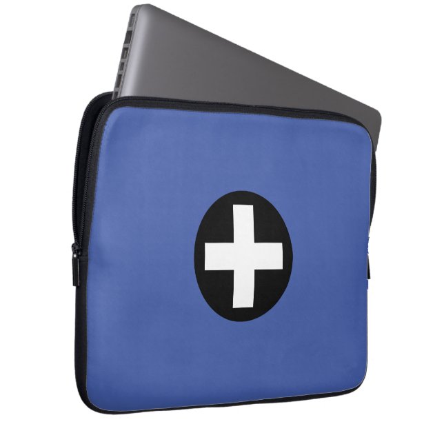 Cross Kreuz Circle Kreis Laptop Fodral (Framsidan Höger)