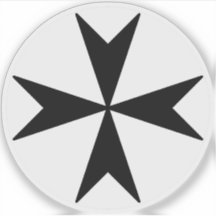 Cross Of Malta v2 (black on white)