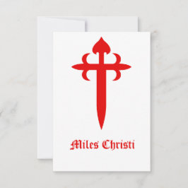 Cross of Saint James Holy Card | Pater Noster Tack Kort