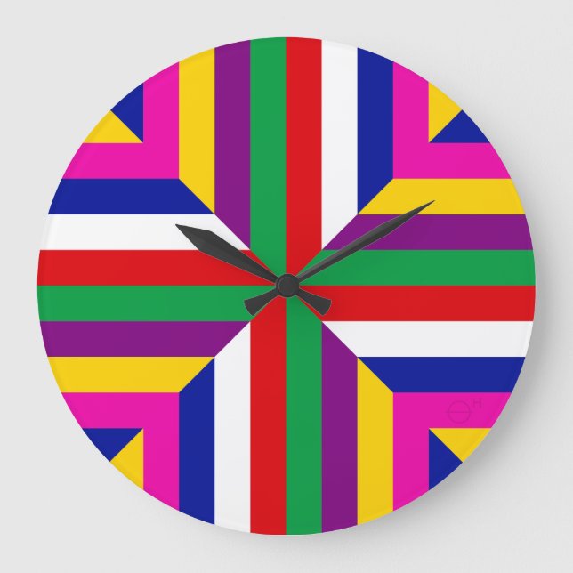 Cross-section of a Star - Green/Red - Balanced Stor Klocka (Framsida)