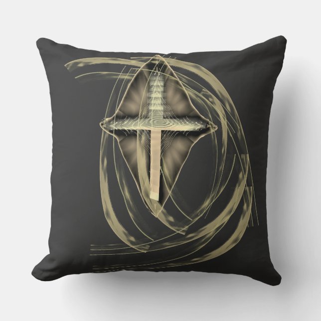 Cross T shirt Christian Design Kudde (Framsida)