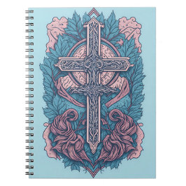 cross tattoo flower 23 anteckningsbok