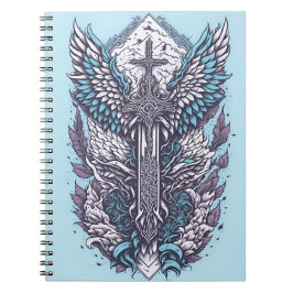 cross tattoo flower 27 anteckningsbok
