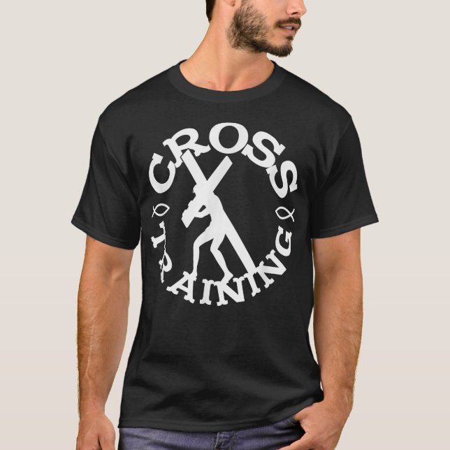 Cross Training  Christian Fitness Clothes  Workout T Shirt (Framsida)