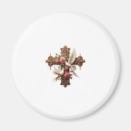 Cross with Doves – Christian Faith Inspirational D Magnet