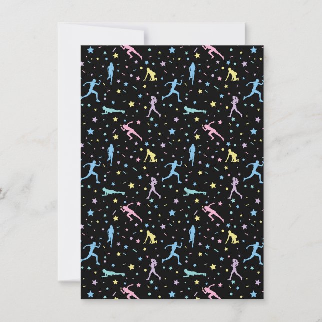 Crossa country flickor, Track Fält, Marathon Sprin Julkort (Framsida)