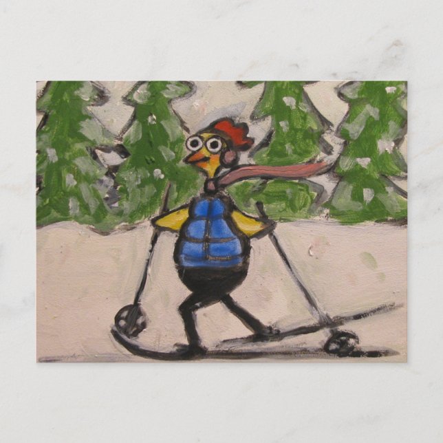 Crossa country kycklingar vykort (Framsida)