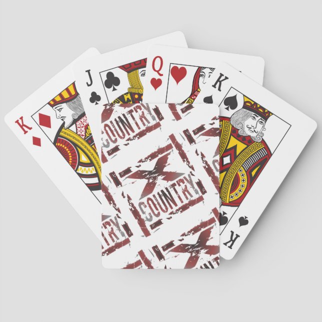 Crossa country löpande X-Land-uppspelningskort Casinokort (Baksidan)