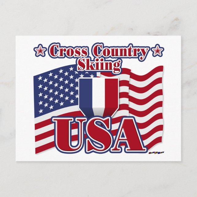 Crossa country Skiing USA Vykort (Framsida)