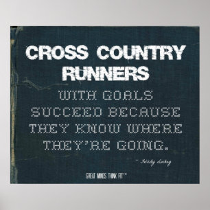 Crossa country springer med mål lyckas i Denim Poster
