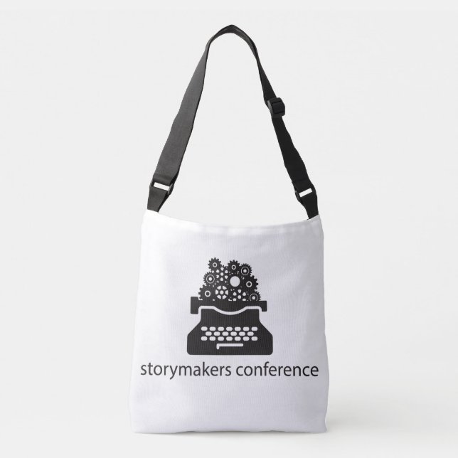 Crossbody hänger lös med den svart logotypen axelväska (Framsida)