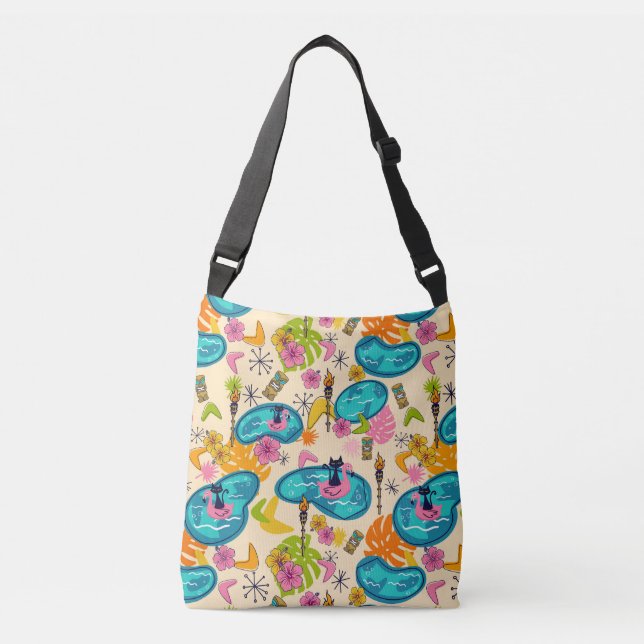 Crossbody-väska i Atomic Kitty Luau Axelväska (Framsida)
