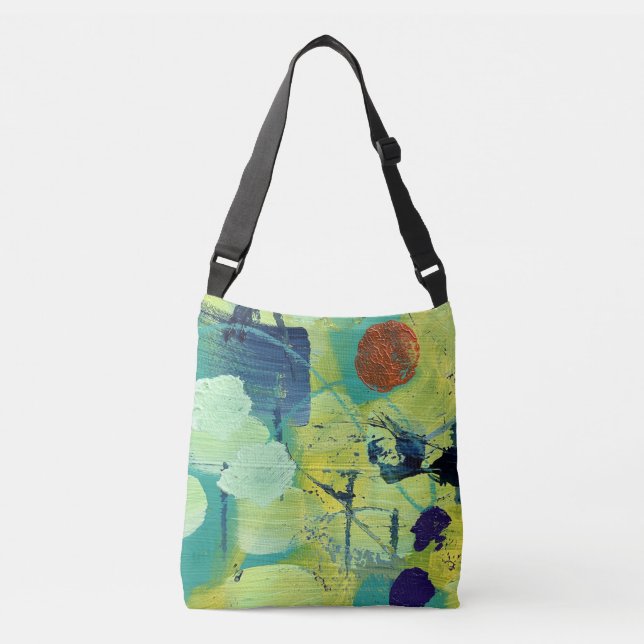 Crossbody-väska i designen Öppen äng/stolpar Axelväska (Framsida)