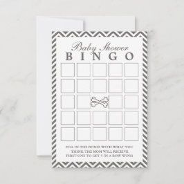Crossbone Chevron Rand Baby Shower Bingo Cards