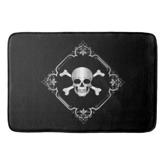 Crossbone/Jolly Roger/Pirat/black/silver Bath Mors Badrumsmatta