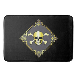 Crossbone/Jolly Roger/Pirat/guld/black Badrumsmatta