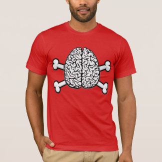 Crossbones för hjärna n t-shirt
