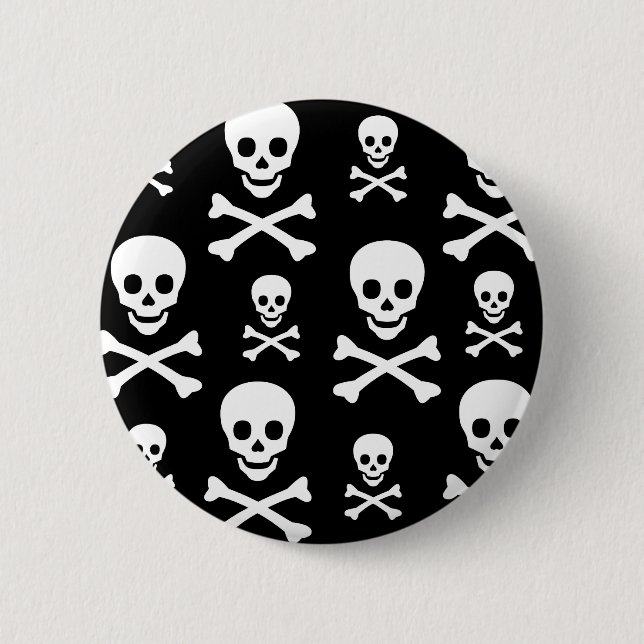Crossbones för skalle N Knapp (Framsida)