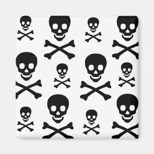 Crossbones för skalle N Magnet