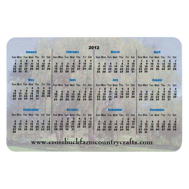 Crossbuck Farm 2012 Calendar Magnets Magnet (Horisontell)