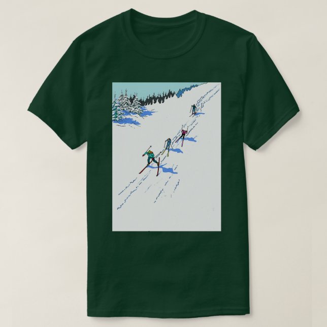 Crosscountry Skiing T Shirt (Design framsida)