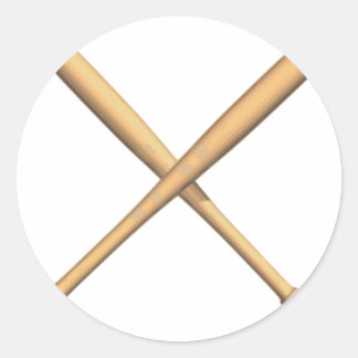 Crossed Baseball Fladdermus Runt Klistermärke