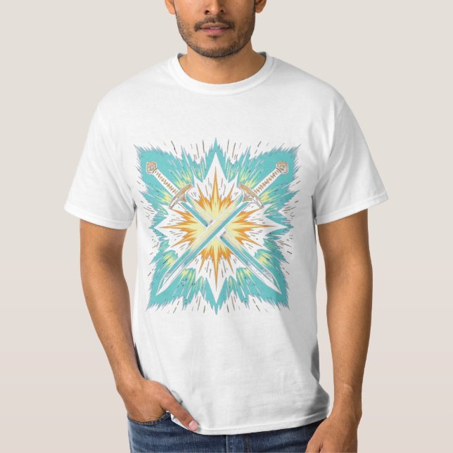 Crossed Fantasy Arrows with Glowing Energy – Dynam T Shirt (Framsida)