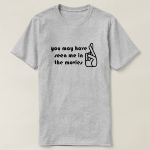 Crossed Finger Seen in Movies Manar GreyTshirt T-shirt