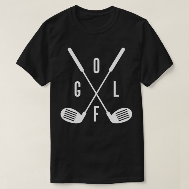 Crossed Golf Clubs For Golf Player T Shirt (Design framsida)