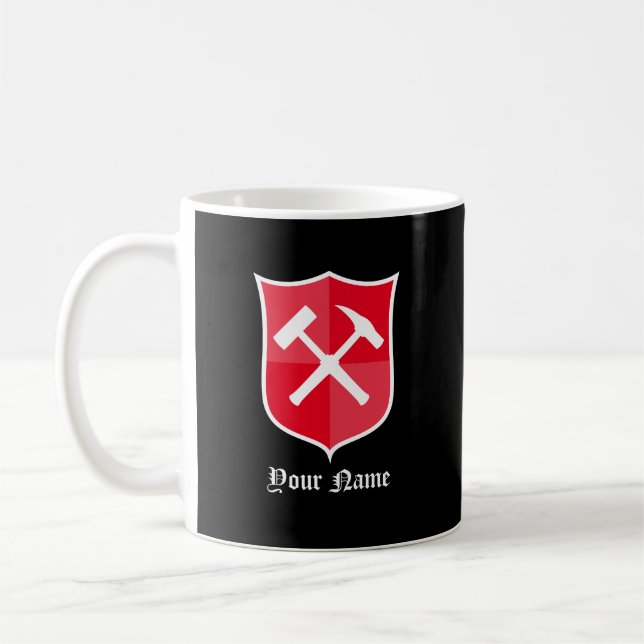 Crossed Sten Hammer Shield Kaffemugg (Vänster)