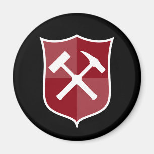 Crossed Sten Hammer Shield Magnet