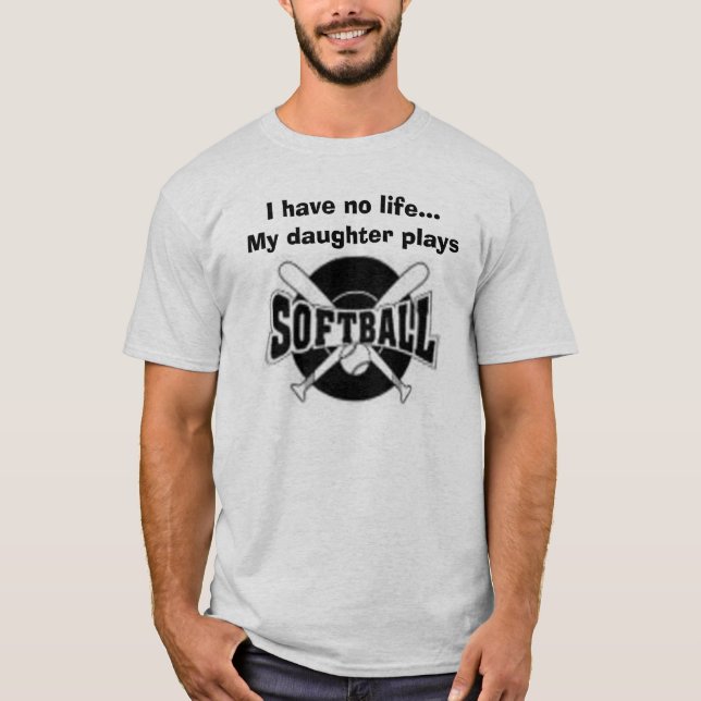 crossedbats har jag inget liv… min dotterlekar t-shirt (Framsida)