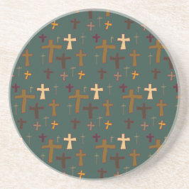 Crosses Christian Themed Dark Teal Underlägg
