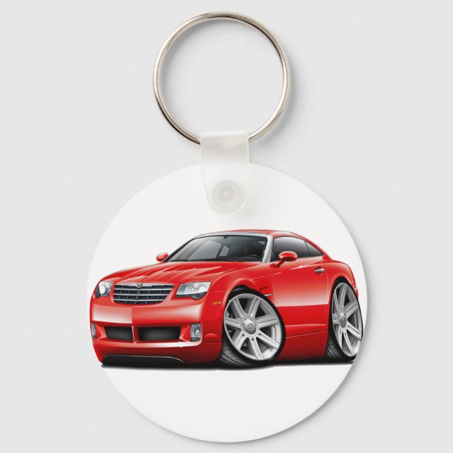 Crossfire Red Car Nyckelring (Framsida)