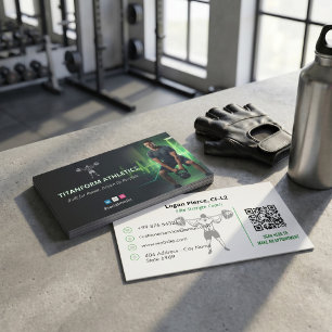 CrossFit Coach Företag Modern Power Grön Visitkort
