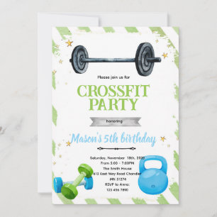 CrossFit födelsedagsfest inbjudan