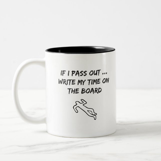 Crossfit-Inspirerad noveltyroligt Två-Tonad Mugg (Vänster)