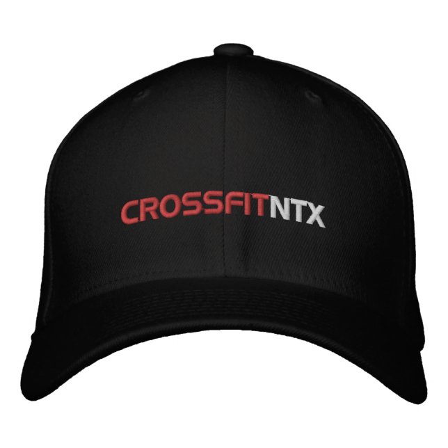 CrossFitNTX - Svart hatt Broderad Keps (Framsida)