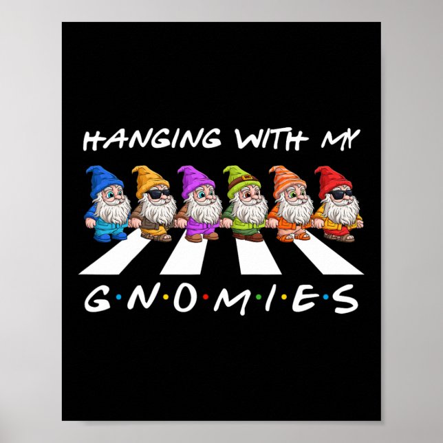 Crossgångs Roligt Jul Hanging med mina favoriter f Poster (Framsidan)