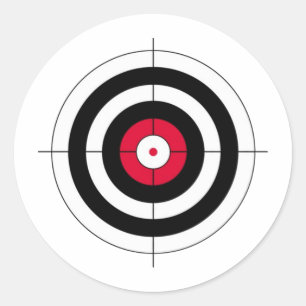 CrosshairsbullsEYEen uppsätta som mål Runt Klistermärke