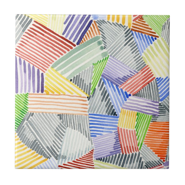 Crosshatch Quilt I Kakelplatta (Framsidan)