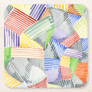 Crosshatch Quilt I Underlägg Papper Kvadrat