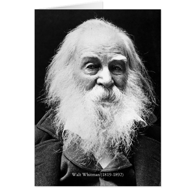 "Crossing Brooklyn Ferry" Walt Whitman NYC Dikt Hälsningskort (Framsidan)