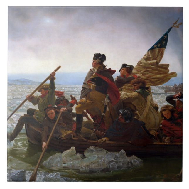 Crossing Delaware 1776: General George Washington Kakelplatta (Framsidan)